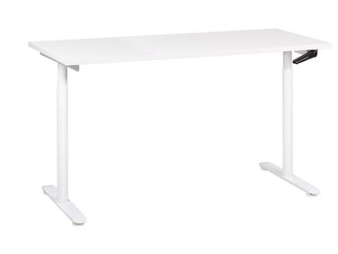 Schreibtisch weiß 160 x 72 cm manuell höhenverstellbar DESTINAS