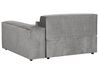 Left Hand 3 Seater Modular Fabric Corner Sofa with Ottoman Grey HELLNAR_912013