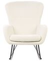 Boucle Rocking Chair Cream White and Black ANASET_855449
