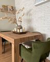 Sada 2 sametových jídelních židlí olivové zelené SANILAC_851284