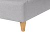 Left Hand Fabric Chaise Lounge with Storage Light Grey MERI II_881204