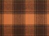 Conjunto de 2 cojines decorativos con flecos y patrón de cuadros naranja 40 x 70 cm BARJA_902672