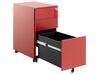 3 Drawer Metal Filing Cabinet Red BOLSENA_783535