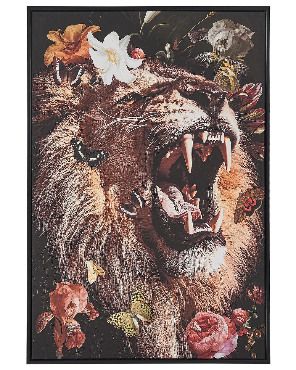 Lion Framed Canvas Wall Art 63 X 93 Cm Multicolour Marradi Ex Factury At Fair Price Right To Return Within 100 Days Lion Framed Canvas Wall Art 63 X 93 Cm Multicolour Marradi Ex Factury At Fair Price Right To Return Within 100 Days