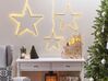 Sada 3 závěsných vánočních hvězd s LED osvětlením stříbrné KUNNARI_812514