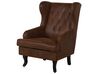 Faux Leather Wingback Chair Brown ALTA_716600