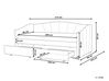 Tagesbett Polsterbezug hellbeige mit Bettkasten 90 x 200 cm VITTEL_876523