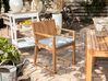 Cadeira de jardim em madeira de acácia e almofada cinzenta SASSARI_745956