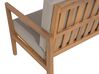 Lounge Set zertifiziertes Holz hellbraun 7-Sitzer Auflagen grau PATAJA_803241
