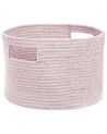 Conjunto de 2 cestas de algodón rosa pastel 20 cm CHINIOT_840467