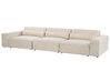 Soffa med schäslong 3-sits modulär sammet beige HELLNAR_911011