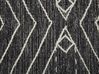 Teppich Baumwolle schwarz / weiß 80 x 150 cm geometrisches Muster Kurzflor KHENIFRA_831111