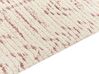 Teppich Baumwolle beige / rosa 160 x 230 cm geometrisches Muster Kurzflor EDIRNE_839284