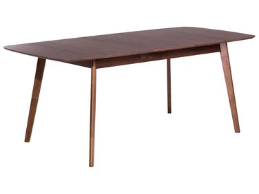 Rozkládací jídelní stůl 150/190 x 90 cm tmavé dřevo MADOX
