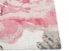 Teppich Baumwolle rosa Blumenmuster 200 x 300 cm Kurzflor EJAZ_854070