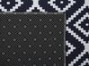 Teppich schwarz / weiß 70 x 200 cm geometrisches Muster Kurzflor KARUNGAL_831514