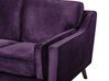 Canapé 3 places en velours violet LOKKA_705474