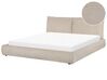 Corduroy EU Super King Size Bed Taupe VINAY_879898