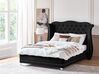 Velvet EU King Size Bed Black AYETTE_764929