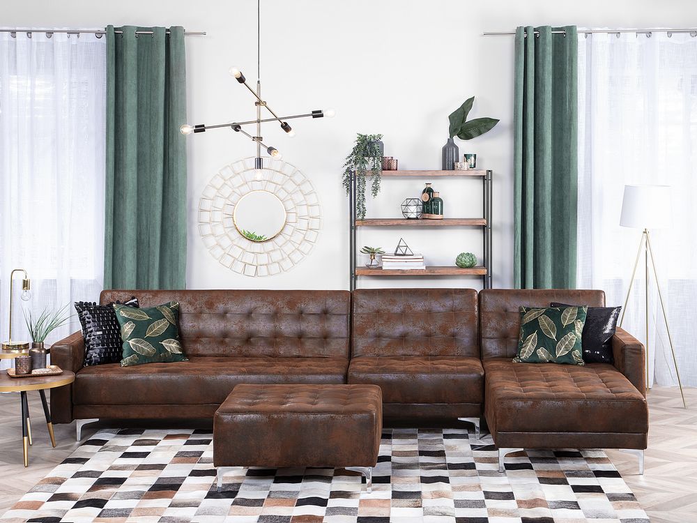Leather sofa set shop price