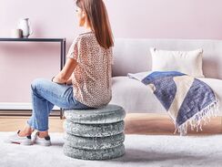 Rahi sametti säilytystila vaaleanharmaa ⌀ 45 cm BREWTON