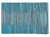 Teppich Baumwolle blau 140 x 200 cm Kurzflor MERSIN_805265