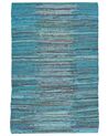 Bavlnený koberec 140 x 200 cm modrý MERSIN_805265