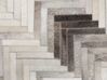 Kožený koberec 140 x 200 cm sivá/béžová ARSUZ_751749