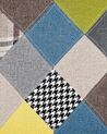 Fauteuil en tissu patchwork multicolore avec repose-pieds VEJLE II_886134