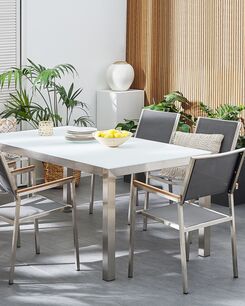 Puutarhatuoli kangas harmaa 6 kpl GROSSETO Puutarhatuoli kangas harmaa 6 kpl GROSSETO