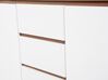 3 Drawer Sideboard White with Dark Wood PITTSBURGH_427206