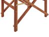 Zestaw 2 krzeseł ogrodowych i 2 wymiennych tkanin ciemne drewno akacjowe z szarym / wzór geometryczny CINE_819371