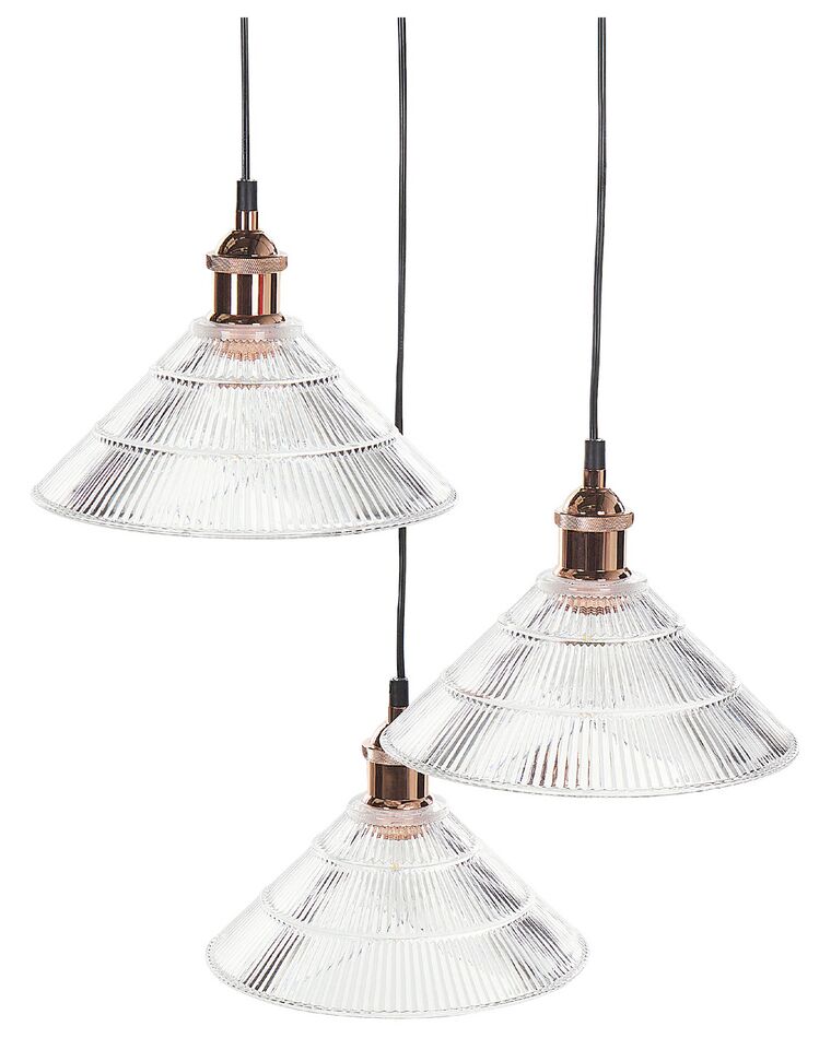 Hanglamp 3 lampen glas transparant CURONE_879690