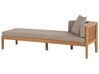 Lounge Set zertifiziertes Holz hellbraun 7-Sitzer Auflagen grau PATAJA_803236