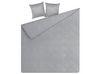 Sada embosovaného přehozu na postel s polštáři 200 x 220 cm šedá ALAMUT_821734