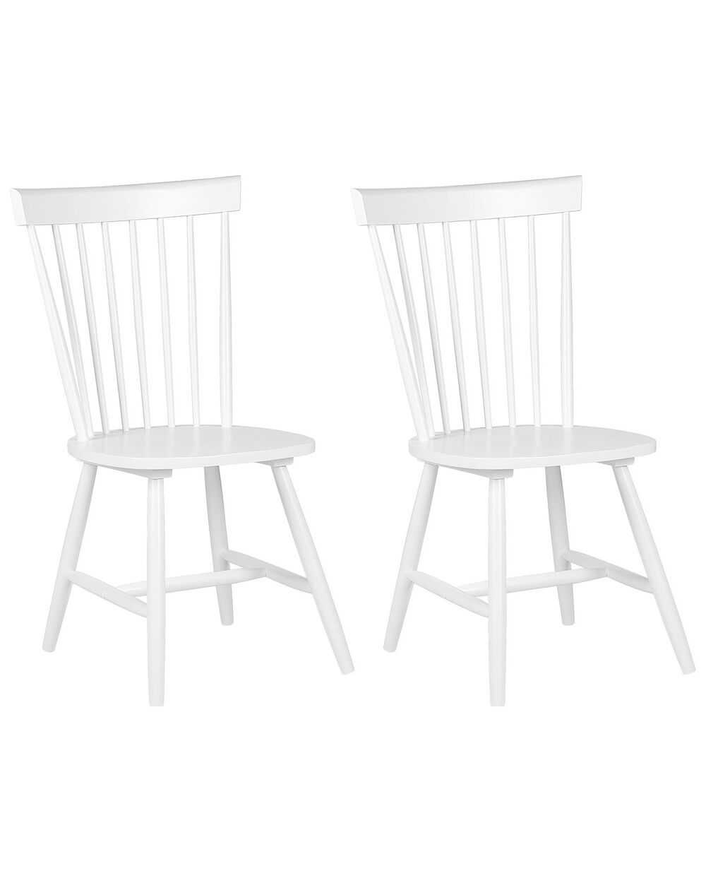 Lot de 2 chaises de salle à manger en bois blanc BURGES