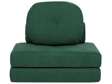 Sofá-cama de 1 lugar em tecido verde escuro OLDEN