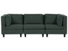 3-Sitzer Sofa Leinenoptik dunkelgrün UNSTAD_893356
