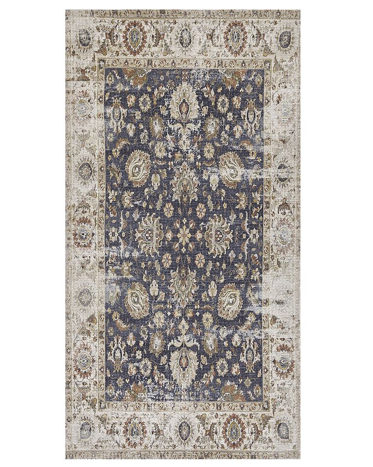 Teppich mehrfarbig orientalisches Muster 80 x 150 cm Kurzflor PELITLI_817495