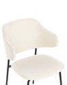 Conjunto de 2 sillas de comedor beige crema/negro KENAI_874453