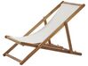 Folding Deck Chair and 2 Replacement Fabrics (Various Options) Light Wood ANZIO_860122
