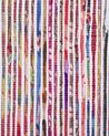 Teppich Baumwolle bunt-weiß 80 x 150 cm abstraktes Muster Kurzflor BARTIN_643374