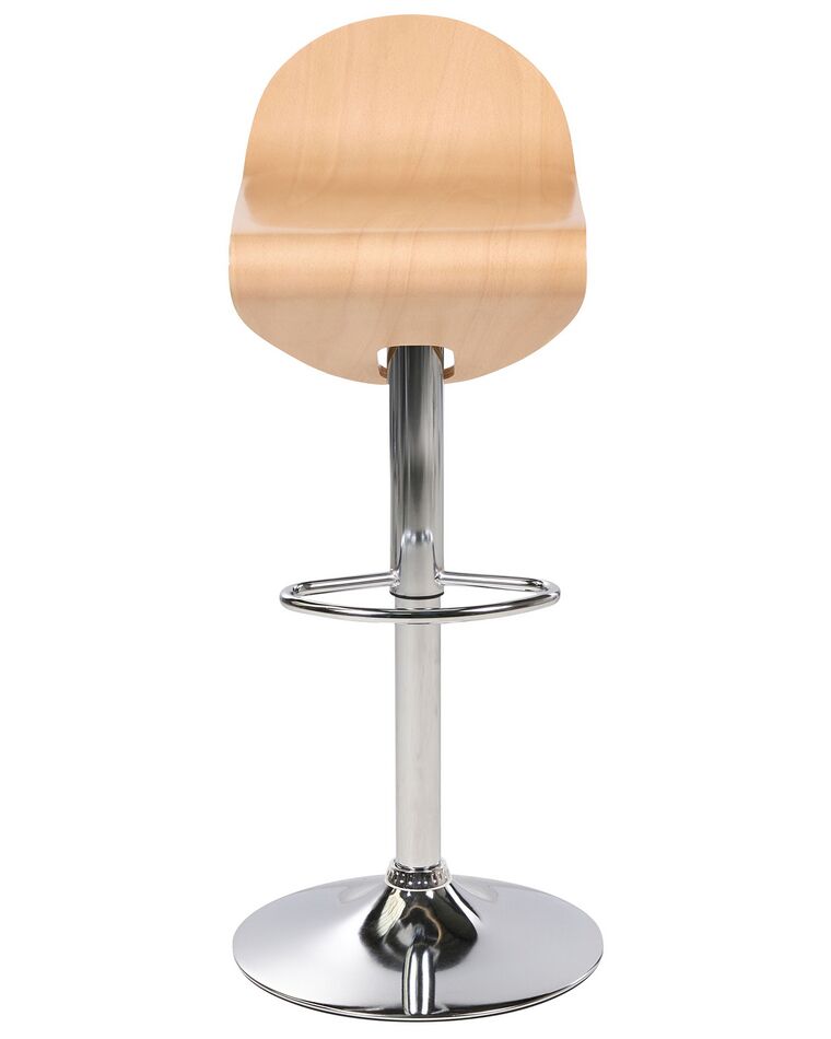 Set of 2 Swivel Bar Stools Light Wood LIVERPOOL Beliani.pl