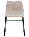 Set of 2 Fabric Dining Chairs Beige BATAVIA_725056