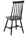 Set of 2 Wooden Dining Chairs Black BURBANK_796771
