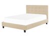 Fabric EU Double Size Bed Beige LA ROCHELLE_833085