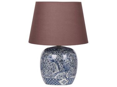 Porcelánová stolní lampa bílá/modrá NEIRA