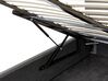 Polsterbett Leinenoptik grau mit Bettkasten hochklappbar 140 x 200 cm ORBEY_906930