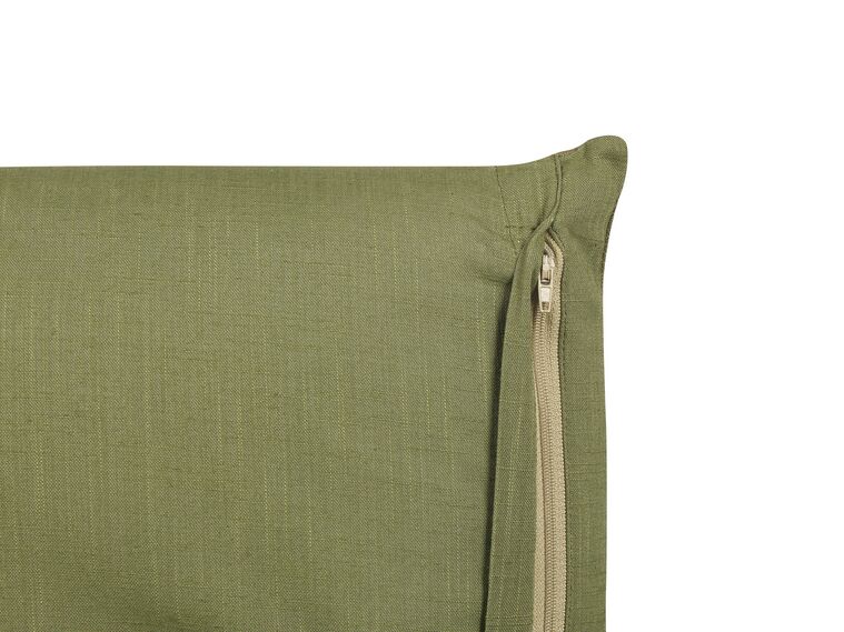 Set of 2 Linen Cushions 45 x 45 cm Green SAGINA Beliani.co.uk