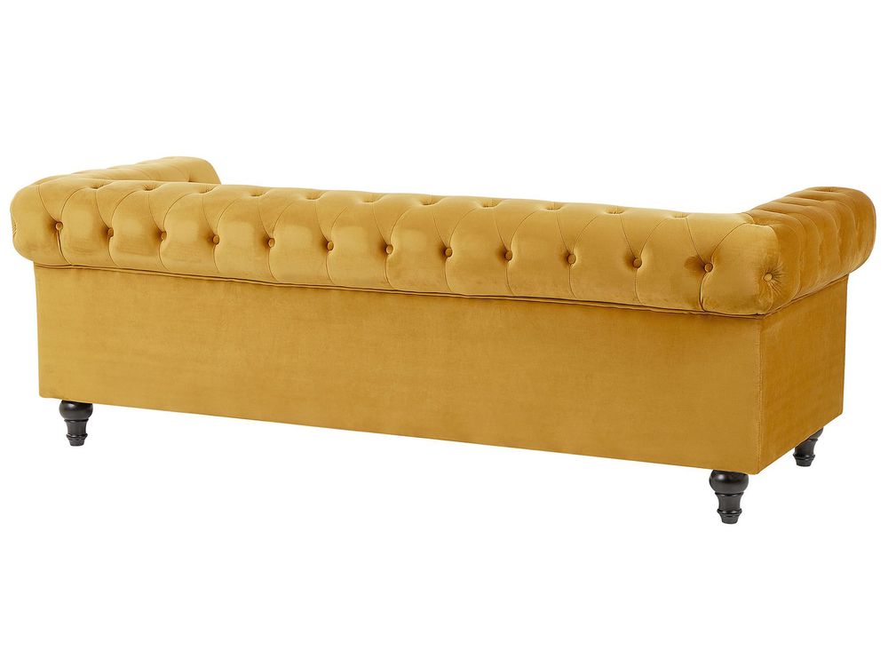 Chaise En Velours Jaune Moutarde HAWAI (lot De 2) | Chaises | Pier Import
